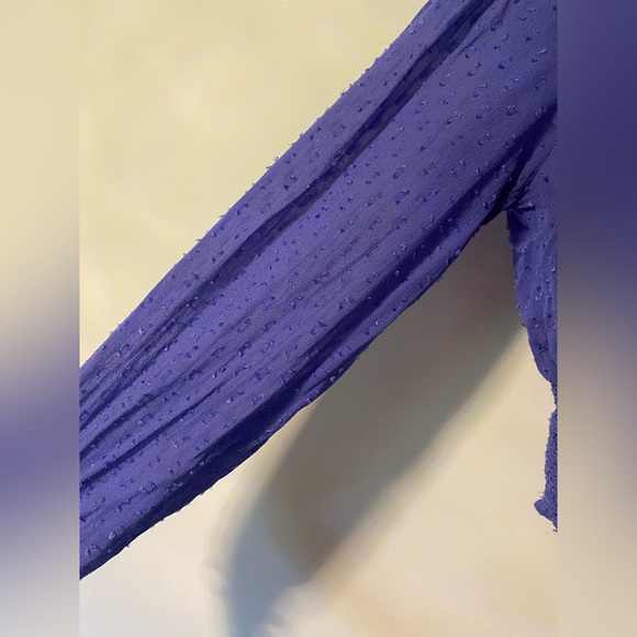 Free People Cropped Chiffon Textured Top - Picture 3 of 5